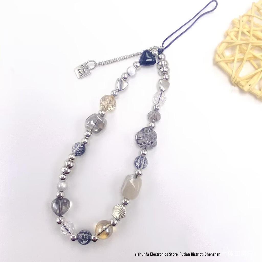 Sweet Heart Bear Camera Lanyard & DIY Beads Phone Charm Strap