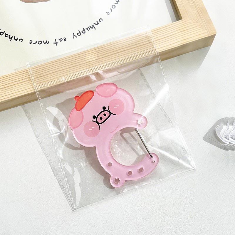 

Акриловый мультяшный держатель для брелока в стиле инс, милый декор в форме домика и животного для подвески на сумку, крючок для ключей, подвеска для ключей своими руками