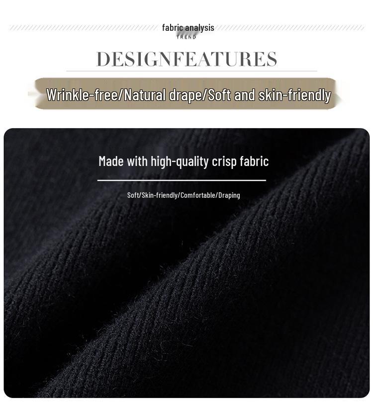 Spring 2026 High-Waisted Woolen Half-Skirt for Women - Versatile, Slimming, Casual Mid-Length.