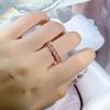 New European and American Fashion Serpentine Rose Gold Zircon Rings Boutique