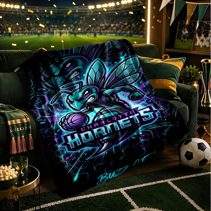 Space Hornets Logo Blanket Lightweight Flannel Bedding Blanket Perfect for Travel, Camping, Living Rooms, Offices, Sofas, Fan Christmas gift