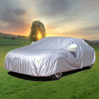 Capa universal para carro SUV/Sedan, proteção completa contra sol, chuva e neve, guarda-chuva para carro, prata, tamanho S-XXL