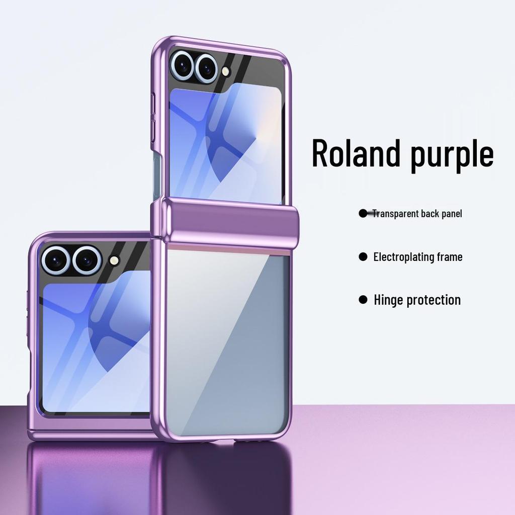 Samsung Z Flip6 Electroplated Full Coverage Drop-proof Case with Integrated Hinge Film