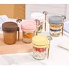 Breakfast Cup Creative Large Capacity Oatmeal with Spoon Lid Glass High Appearance Level Household Milk Oatmeal