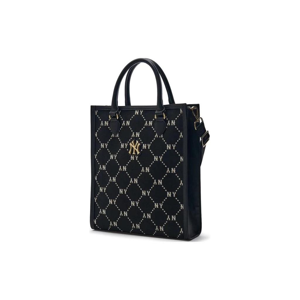 New MLB PVC Tote Bag, Shopping Bag, Shoulder Bag, Crossbody Bag, Handbag Medium Unisex Black 7ACRMD24NGP001-50BKS