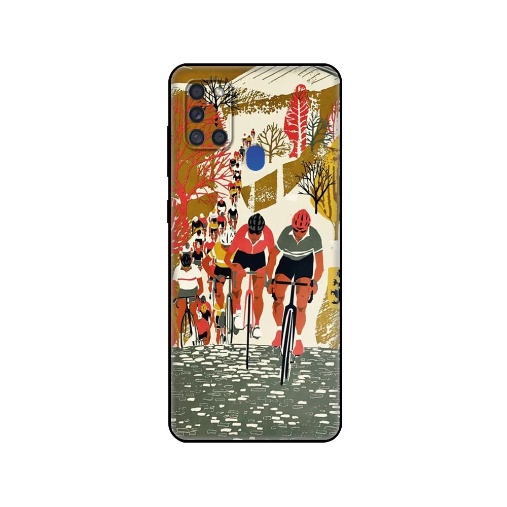 Black Tpu Case For Samsung Galaxy A50 50S A30S A10 A01 A11 A21S A31 A41 A51 A71 M21 M30S S10 LITE Cover BIKE CYCLING Art