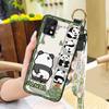 Panda Cartoon Phone Case For UMIDIGI A11 Pro Max Soft Case Wristband Ring Dirt-resistant Silicone Shockproof Wrist Strap