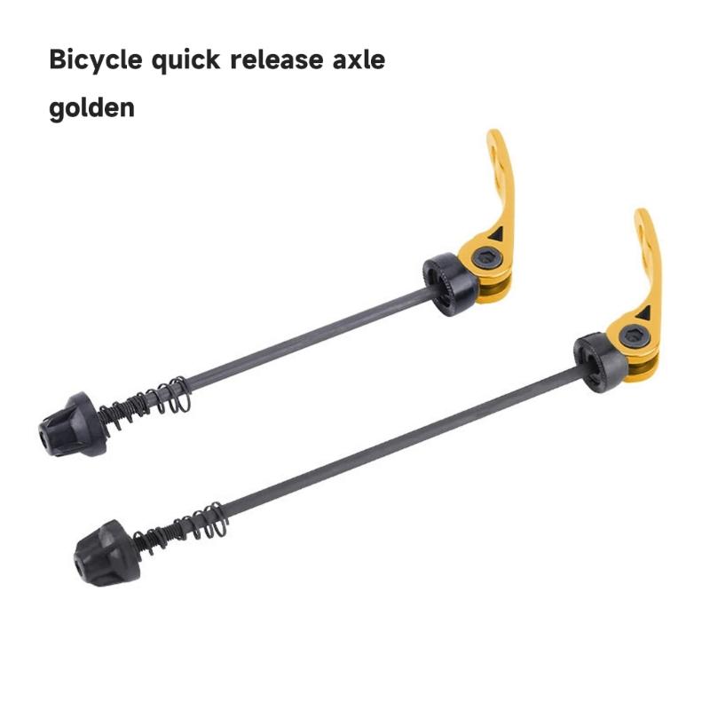2 Pièces Axes de Roue de Vélo Haute Résistance Ensemble Axes à Blocage Rapide de Vélo Broche Levier Vélo de Montagne Route Moyeux de Roue Broche