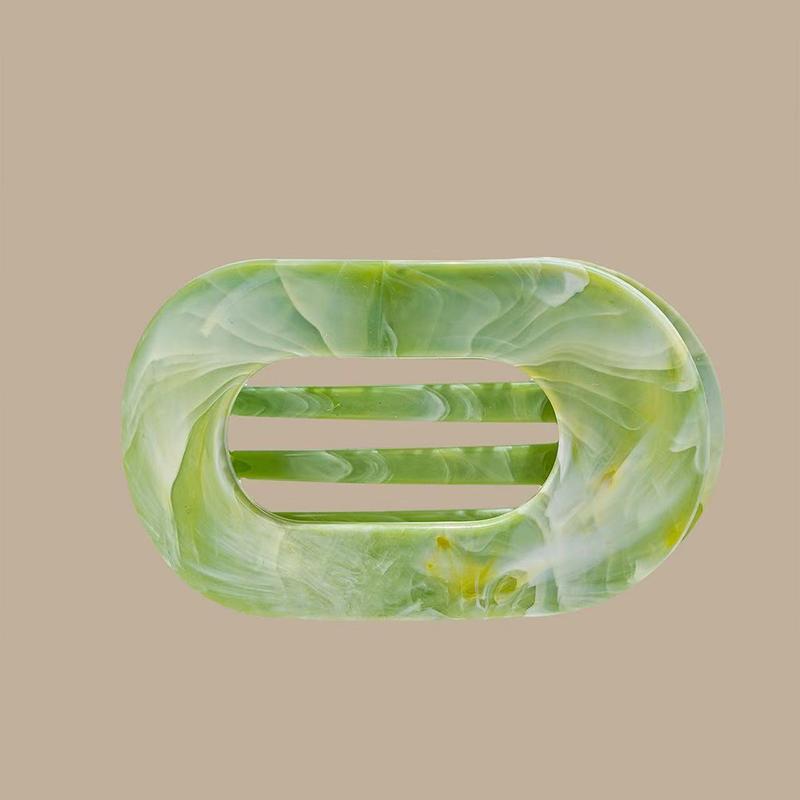 

Fashion Oval Flat Hair Claw Clips for Women Marble Texture Duckbill Clip Back-Of-Head Bun Hair Accessories Simple Clip Hair