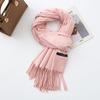 Cotton Solid Color Scarf for Women Winter Warm Wool Cashmere Scarf Autumn and Winter Women's Shawl Scarf Korean Style Atmosphere