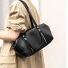 Retro Cowhide Genuine Leather Shoulder Bag for Women Soft Matte Boston Handbag Designer Crossbody Tote
