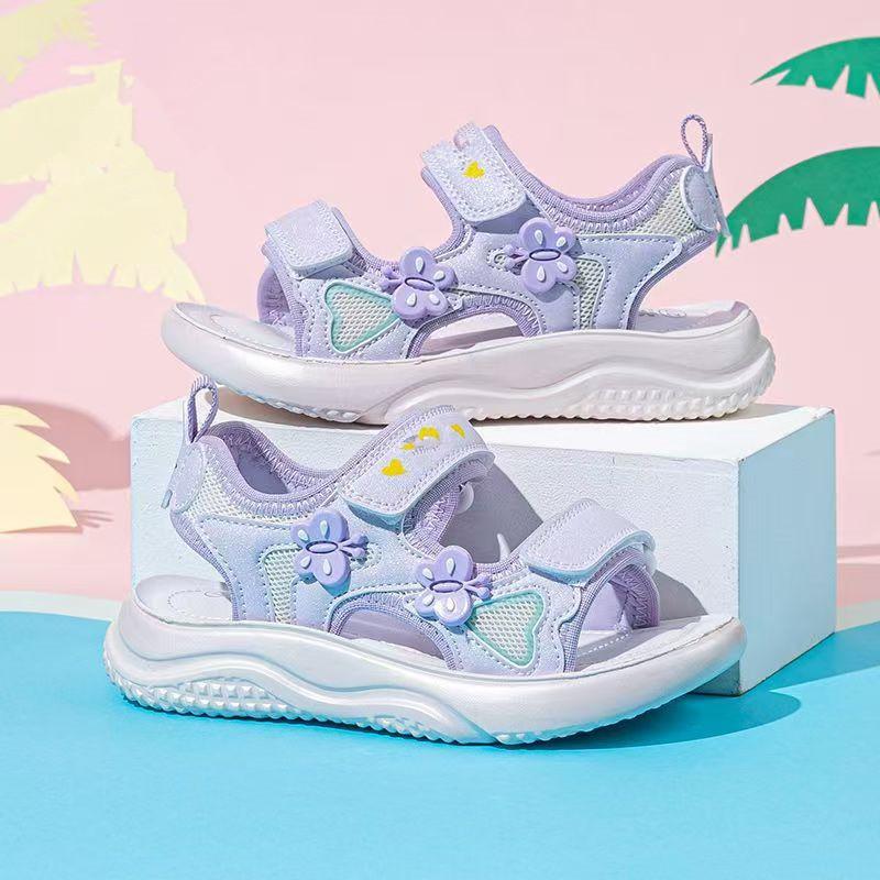 Children's sandals open-toed summer new children's beach shoes cartoon little girl princess shoes soft-soled baby shoes