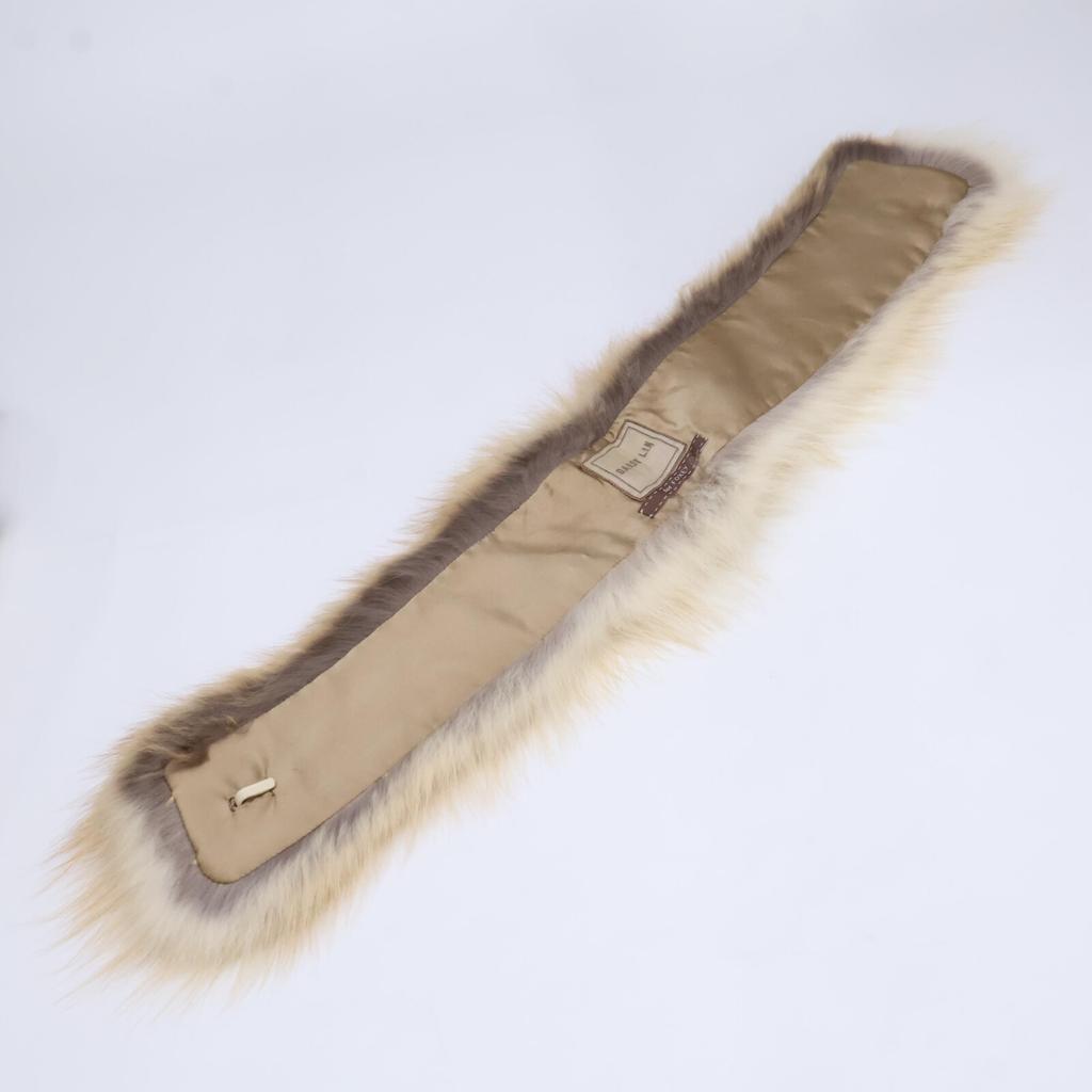 DAISY LIN [Good Condition] 30328 Cashmere stand collar with Golden Island fox fur tippet coat 38 beigeUsed