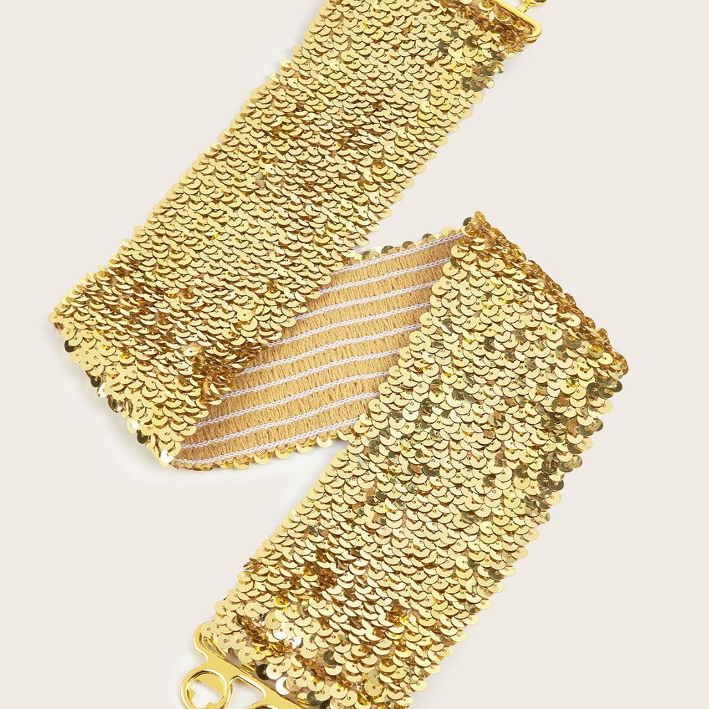 Belt Women'S Personality Fish Scales Belt Elastic Wide Waist Seal Women'S Dress Accessories
