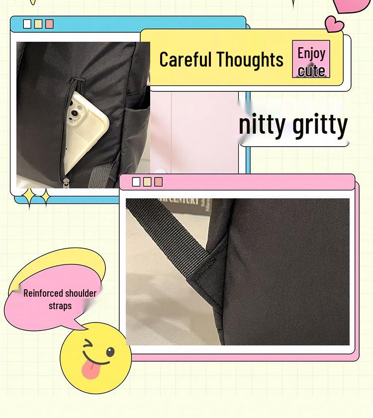 Rucsac Stil Colegiu pentru Femei - Design Stea Japonez & Coreean pentru Studenți