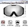 FEISEDY Snowboard Ski Glasses Boys and Baseball UV400 Lightweight and Suitable for and Skiing Women's Goggles, Goggles, Compatible, Girls, Wide-View