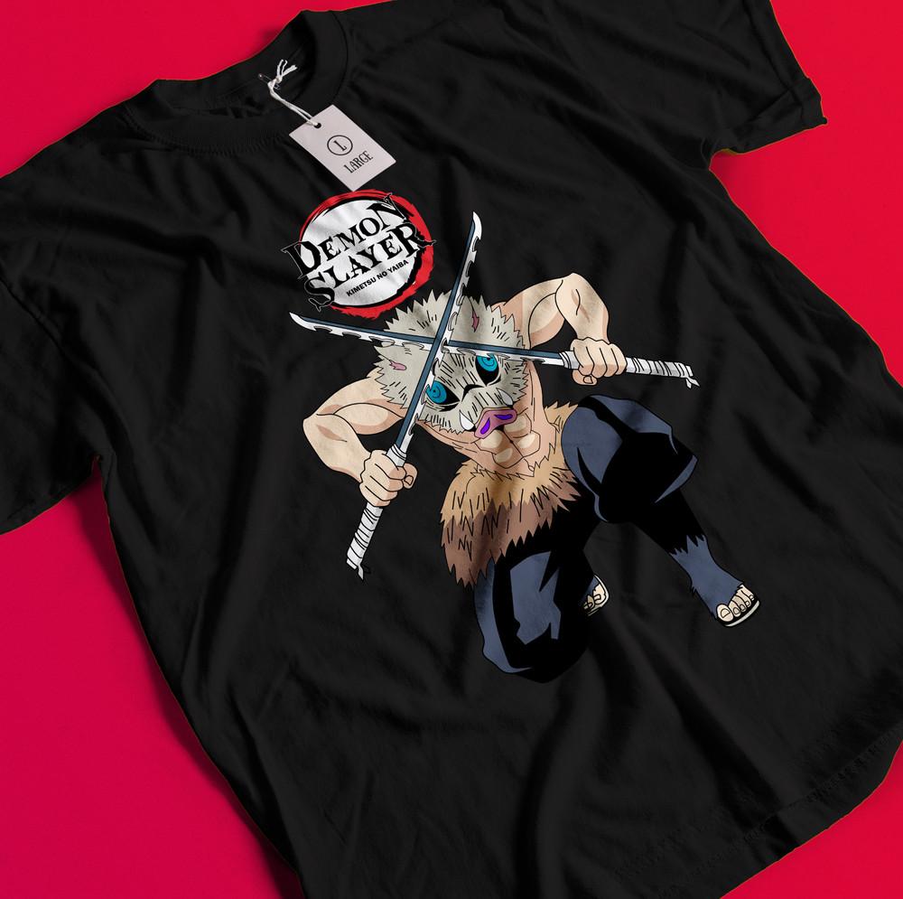 

Demon Slayer Shirt Inosuke Tshirt Zenitsu T-Shirt Muzan Tanjiro Doma Kokushibo BB990 L