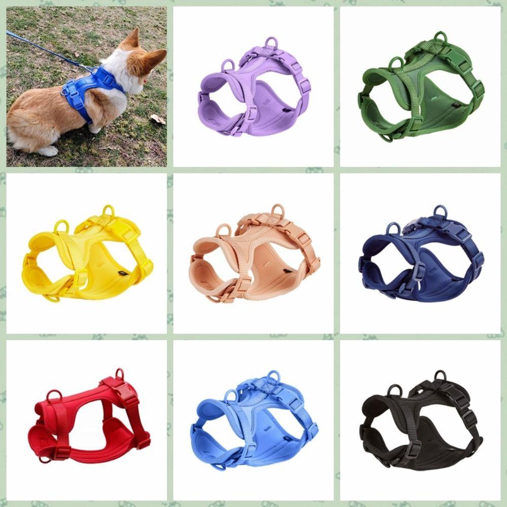 Breathable Dog Chest Strap Candy Color Puppy Clothes Fashion Pet Accessories  Pet Outdoor Walking