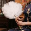 Feather Crafts Feather Fan Cosplay Props Cheongsam Dance Props Portable Decorative Craft Fan  Party