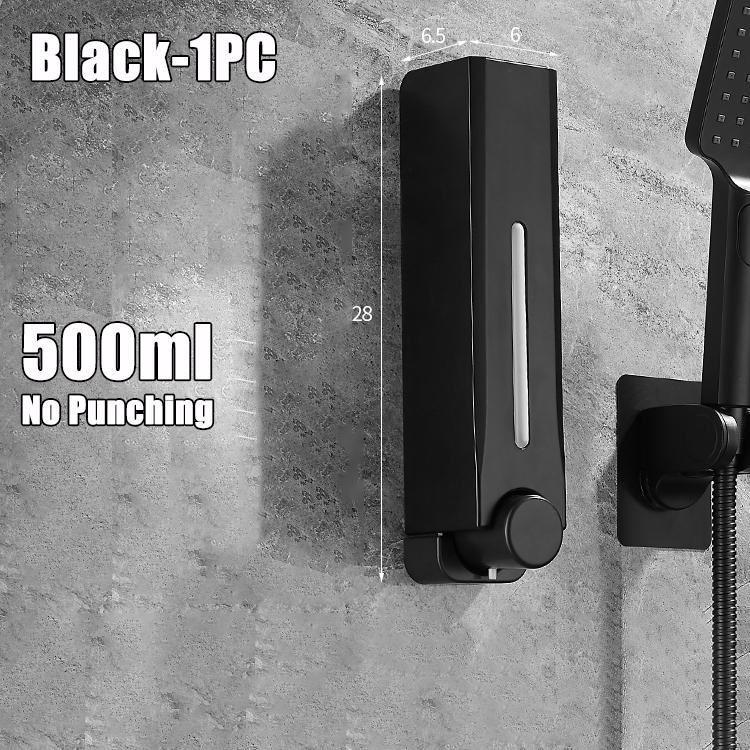 1/2/3pcs Pressed Soap Dispenser Staple Free Large Capacity 500ml Lotion Shower Gel Pump Dispenser Magnetic Liquid Container