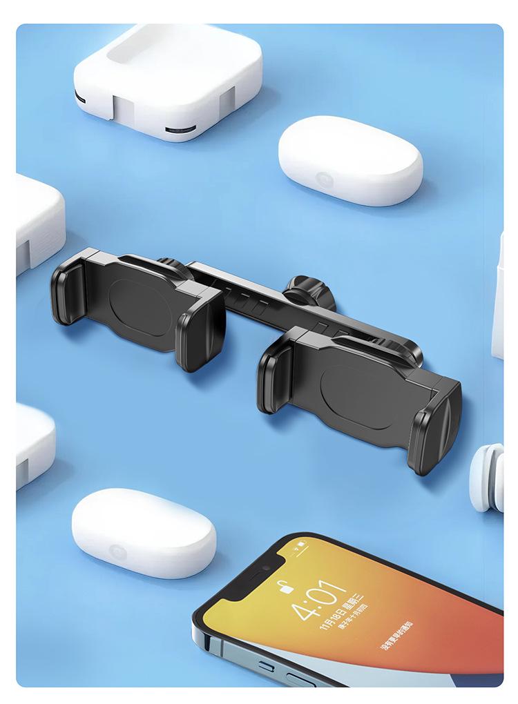 Dual-Camera Phone Holder: C21B Floor & Desktop Shooting Stand with 17mm Universal Ball Head
