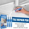 3pcs Grout Pen White Tile Paint Marker Waterproof Tile Repair Beauty Pen Wall Grout Restorer Pen for Restoring Tile Wall Floor