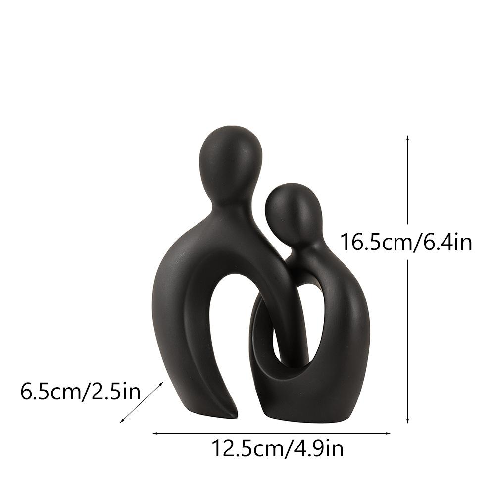 Modern Couple Desktop Ornaments Abstract Handmade Bedroom Entrance Hug Sculpture Figure Nordic Home
