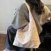 Women's Large Capacity PU Leather Solid Color Shoulder Bags 2025 Winter Retro Tote Bags Luxury Designer Trend Female Handbags