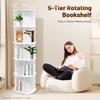 5patrový otočný a stohovatelný organizér na knihy, otočný regál na knihy s 20 přihrádkami, stojan pro vystavení do kanceláře/domu