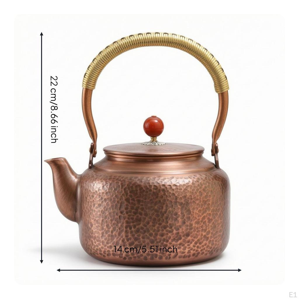 Hammered Copper Teapot Retro Thickened for Collectors