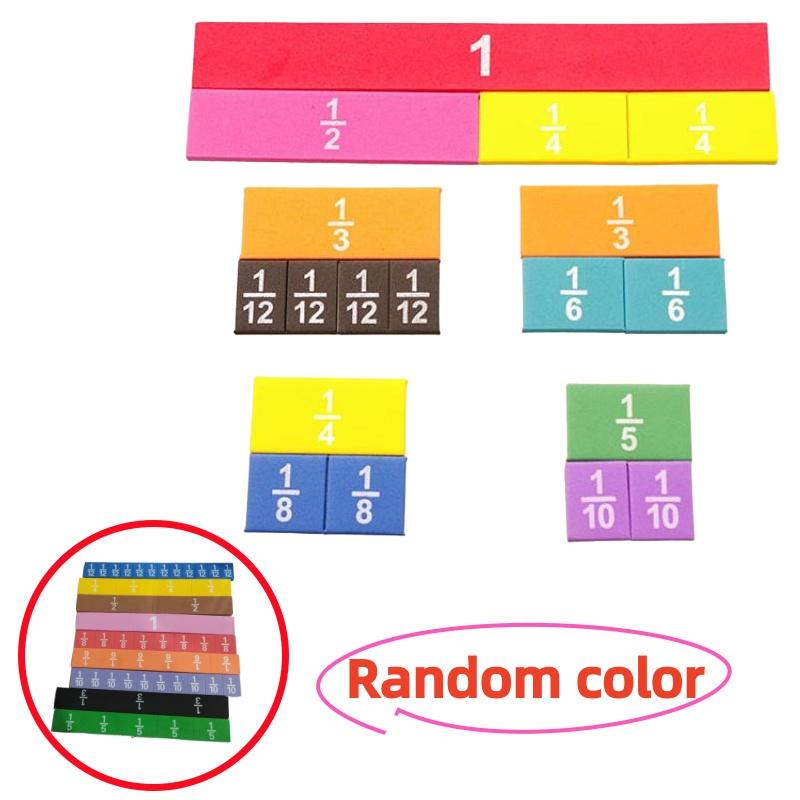 

1 Set Kids Magnetic Fraction Tiles & Fraction Circles Math Manipulatives For Elementary Magnetic Fraction Educational Puzzle Toy