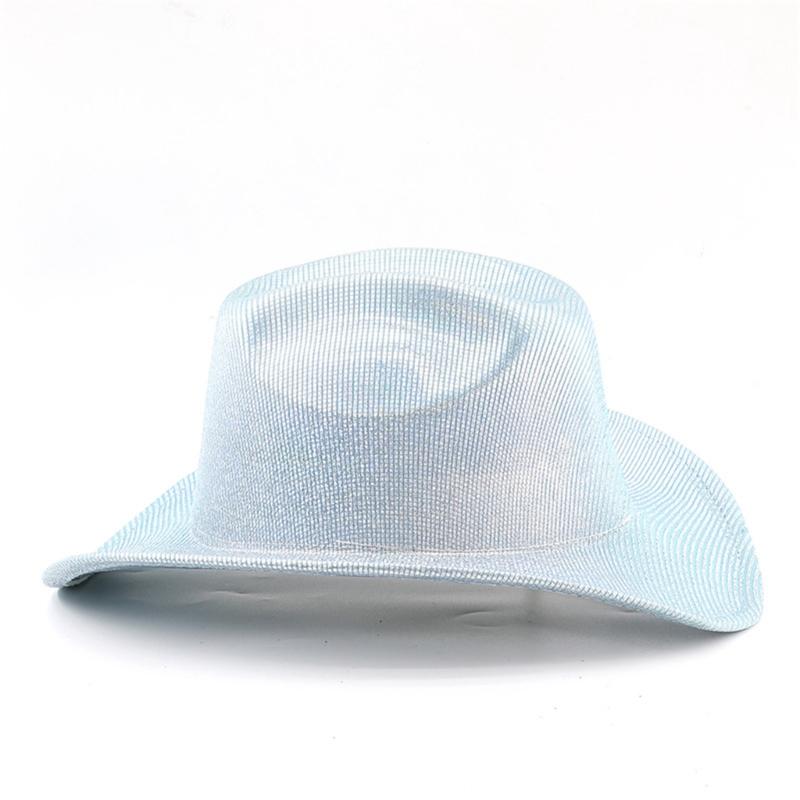 Fluorescence Cowboy Hat for Women Breathable Large Brims Beach Hat Music Festival Hat Bachelorette Party Nightclub Hat