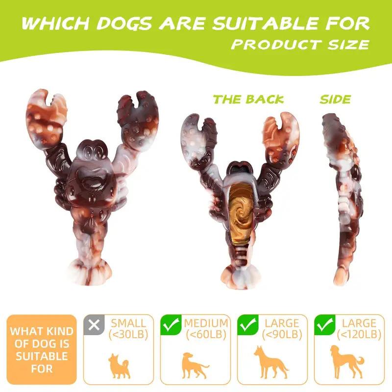 Tough Durable Lobster Dog Toy for Aggressive Chewers Interactive Chew Toy for Puppy Training Anxiety Relief Enrichment Game