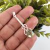 Green Amethyst Gemstone 925 Sterling Silver Handmade Wonderful Jewelry Pendant