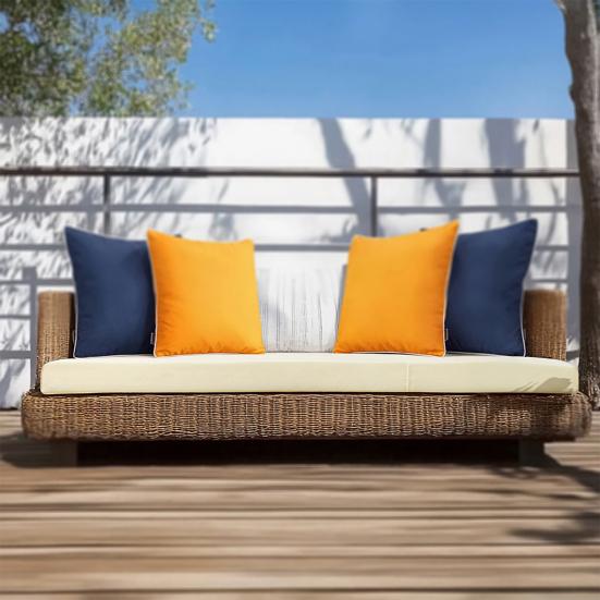Outdoor Bench Cushion Waterproof Patio Furniture Cushion Non-Slip Bench Pad Cushion with Removable Cover for Porch Settee Garden Swing