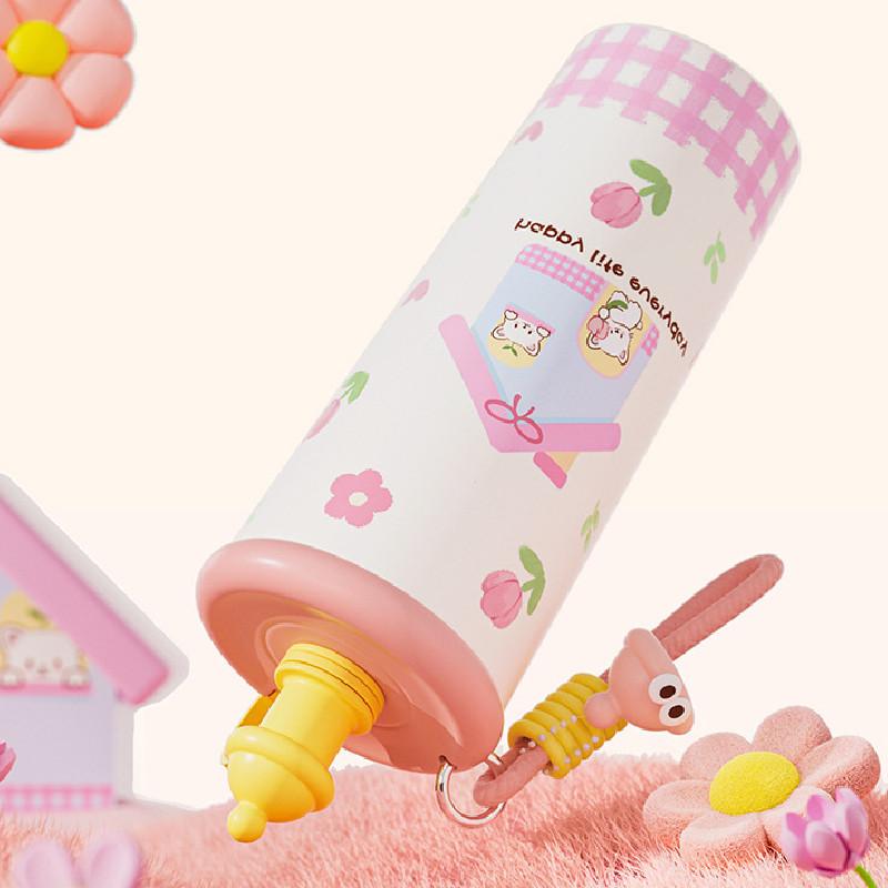 Cake Bear Cat Printed 700ml Stainless Steel Insulated Cup Large Capacity Gift