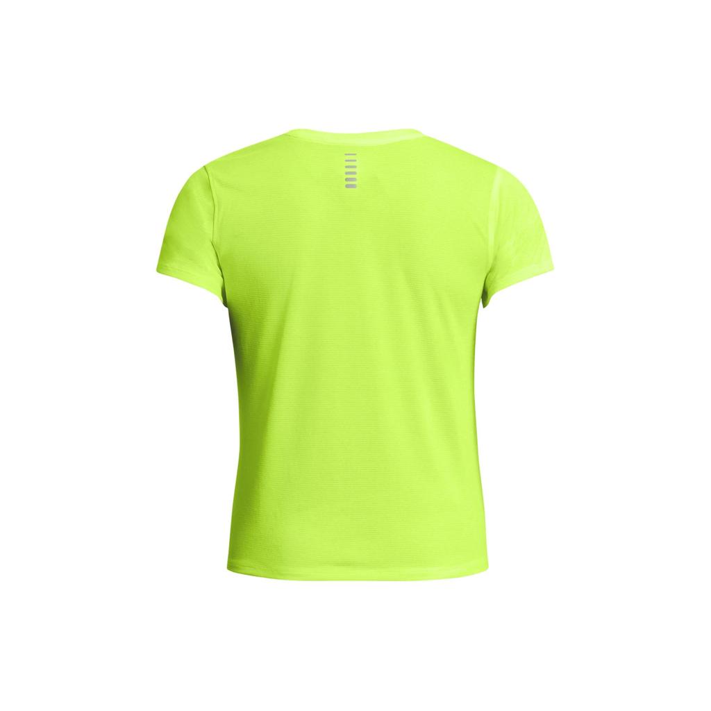 Under Armour Solid Fit Crew Neck Short Sleeve T-Shirt Women Tops Lemon-Yellow 1382434-731