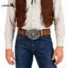 Cintura Western in Denim da Uomo Fibbia a Corno Gioventù Retrò Punk Retrò Stile Retrò