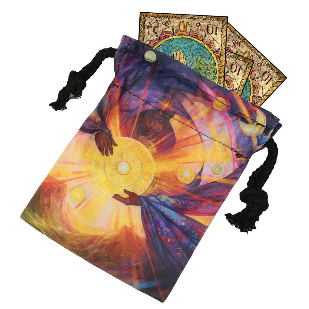 Tarot Bags And Pouches Drawstring Tarot Dice Bag Tarot Card Storage Bag With Digital Printing Multifunction Tarot Bag For Cards
