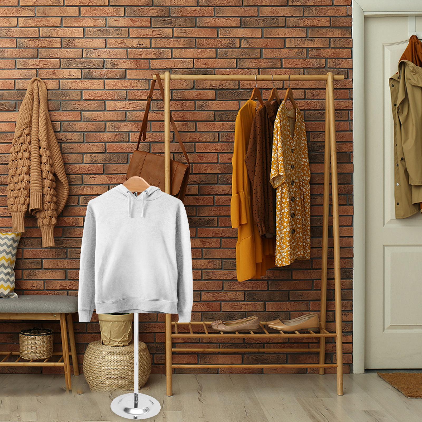 

Adjustable T Shirt Display Stand T Shape Stainless Steel Clothes Rack Height Adjustable Coat Hanger Stand Portable Clothing 79X39X17.5CM