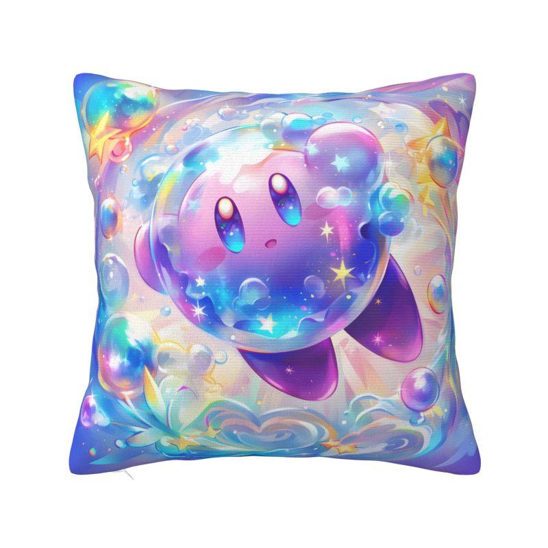Custom Kirbys Video Game Cushion Cover Cartoom Anime Velvet Modern Pillow