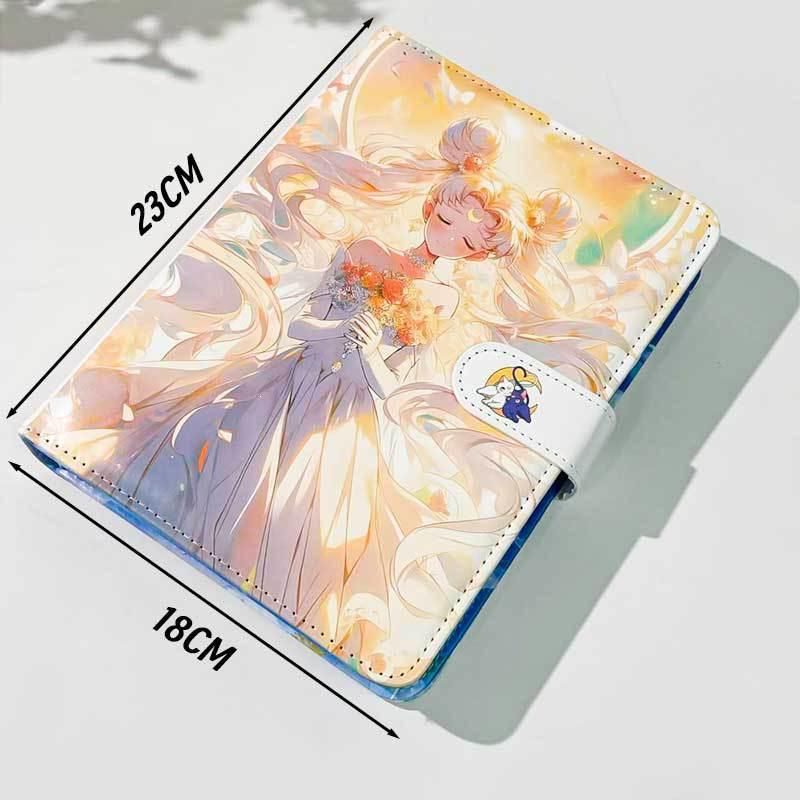 A5 Anime PU Leather Binder Album: Pretty Soldier Girls Notebook with Color Pages