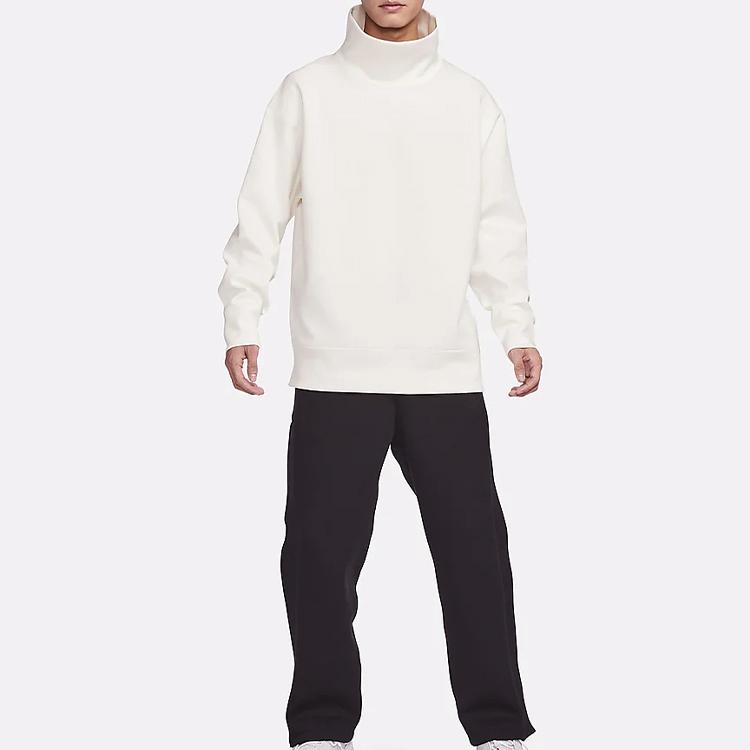 Nike Tech Fleece Reimagined Solid Color High Neck Pullover Casual Long Sleeve Sweatshirt Men Sweatshirt Sail FB8170-133