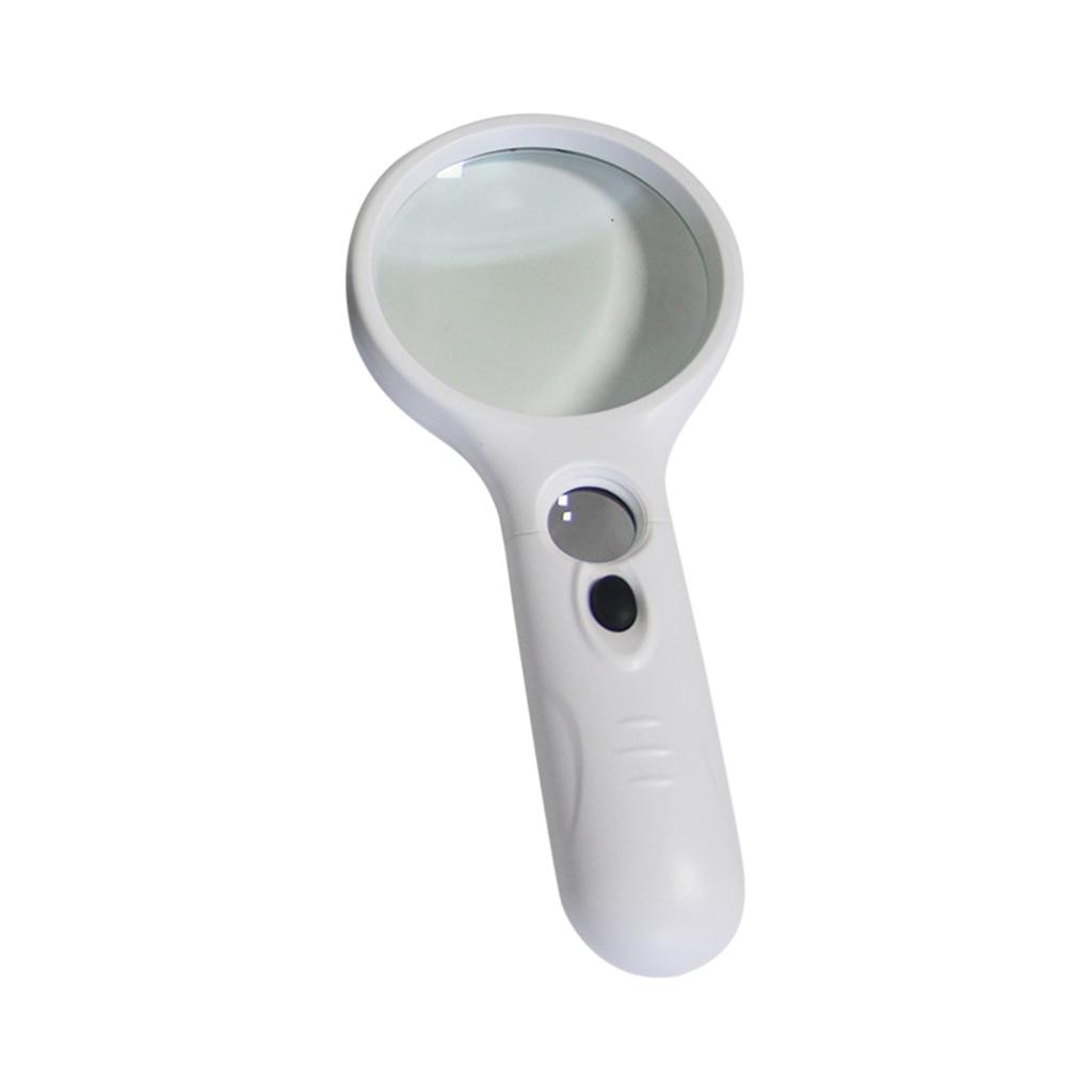 Magnifying Glass With Light, 3X Lighted Magnifying Glass, 3 Led White Lights Handheld Magnifying Glass, Illuminated Magnifier For Reading, Seniors, Je