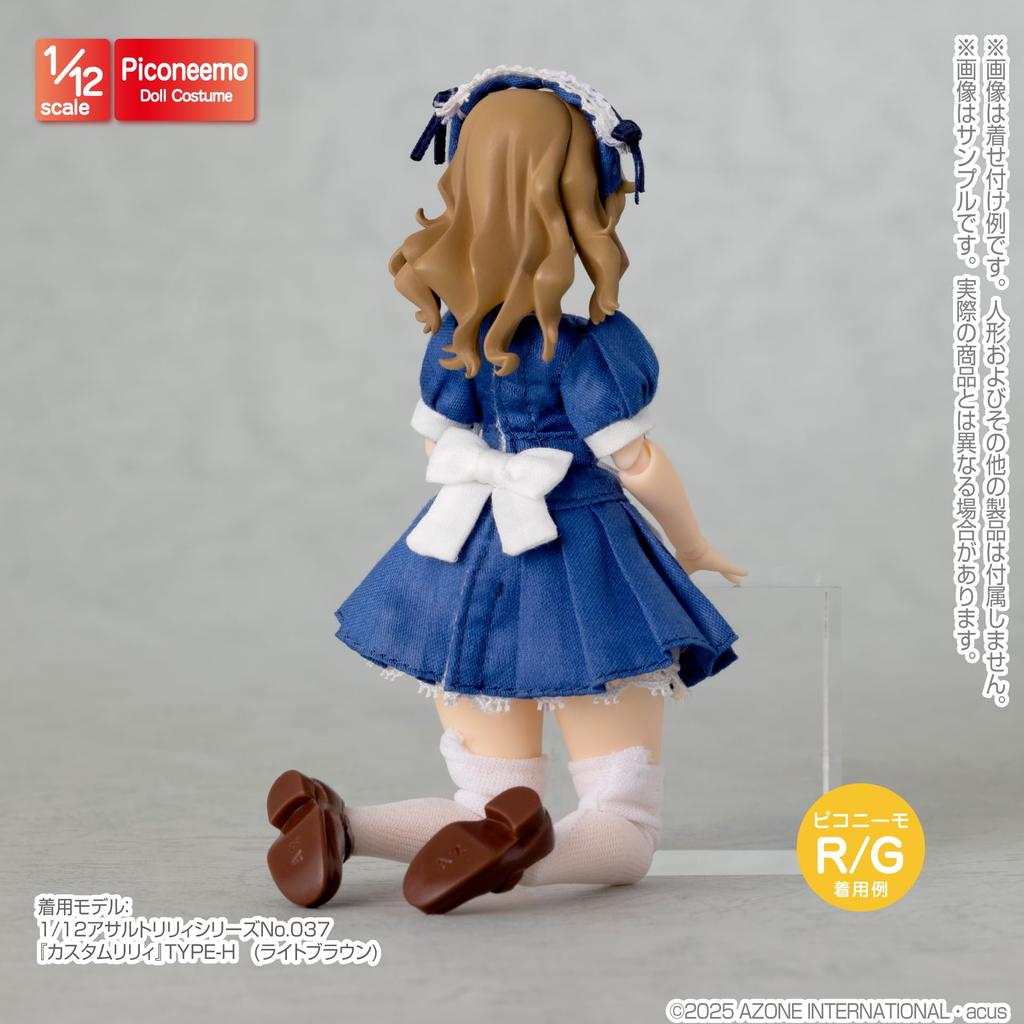 Azone International D.C Divine 112 Picconeemo R TYPE-G [Maid Outfit Set] Blue x White 112 Scale Doll Outfit
