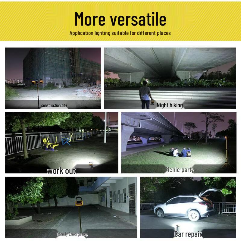 500W Remote Control LED Rechargeable Emergency Floodlight