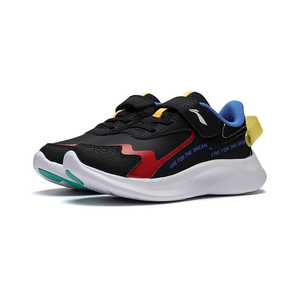 Li Ning Kids Ling Yue 2.0 Comfortable Versatile Durable Casual Shoes Kids Casual Shoes Black Red YKNS114-15