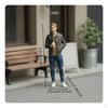 Miniature Male Figurine Finely Detailed Coffee Drinker for Hobbyists, Dioramas 118 Painted