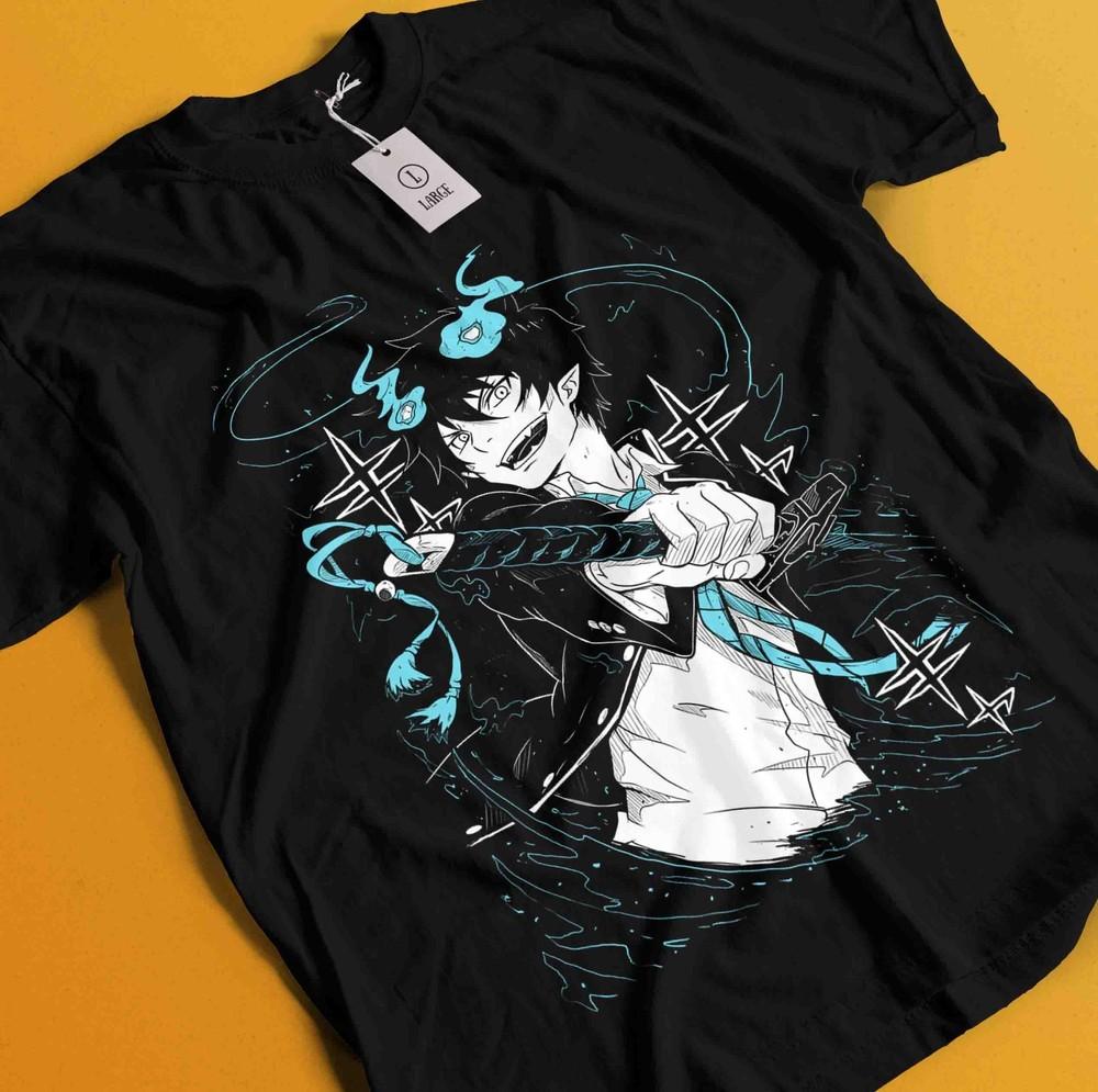 

Rin Shirt Blue Exorcist Tshirt Mephisto T-Shirt Yukio Top Shiemi Waifu Anime Tee 4XL