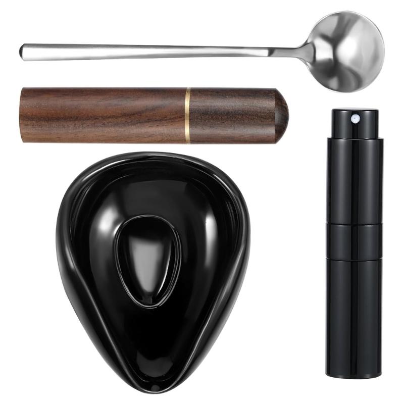 Practical Coffee Dispensers Atomizing Bottle Coffee Container Weighing Tray Metal Coffee Spoon Suitable for Precise Brewing